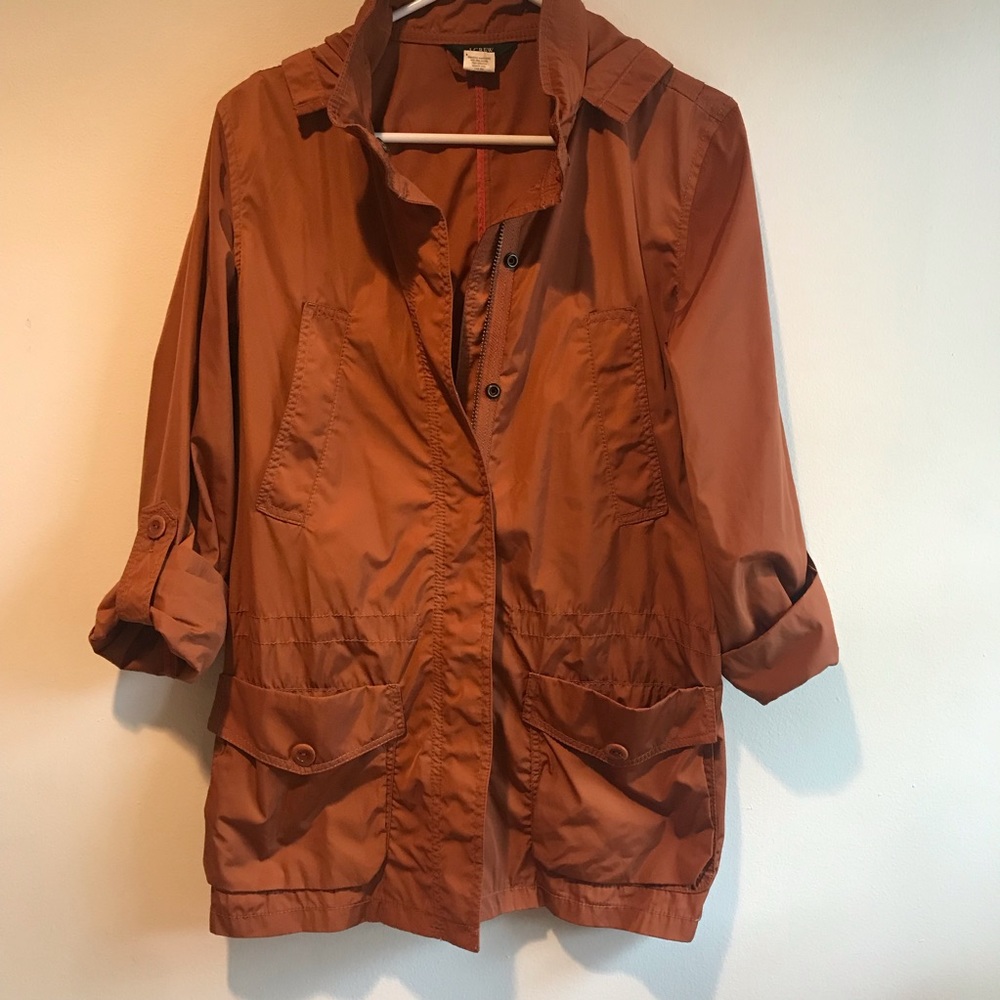 J. Crew Tan / Rust Color Rain Jacket